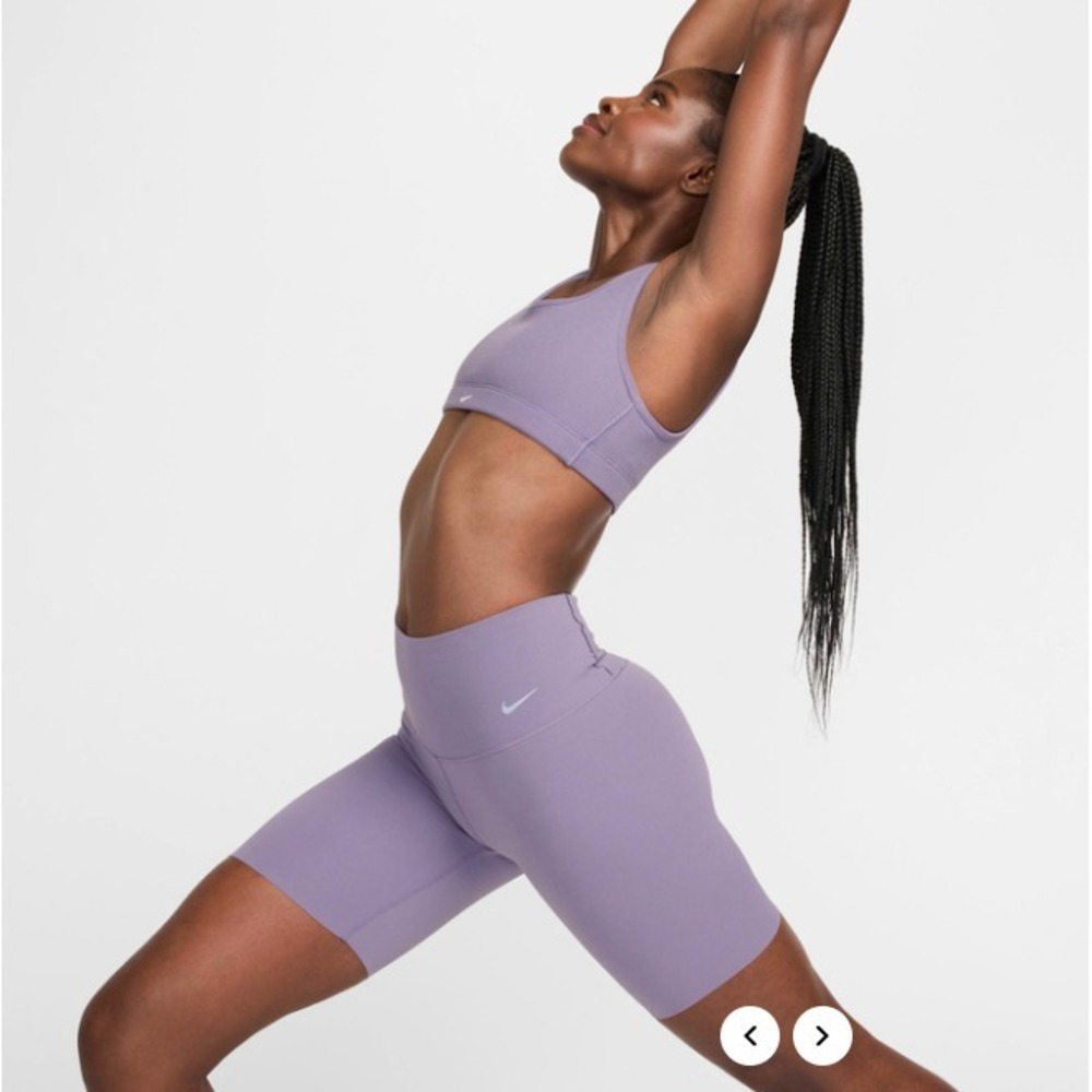 Nike Zenvy Women's SMALL High-Waisted 8" Biker Shorts in Daybreak/Black - $60